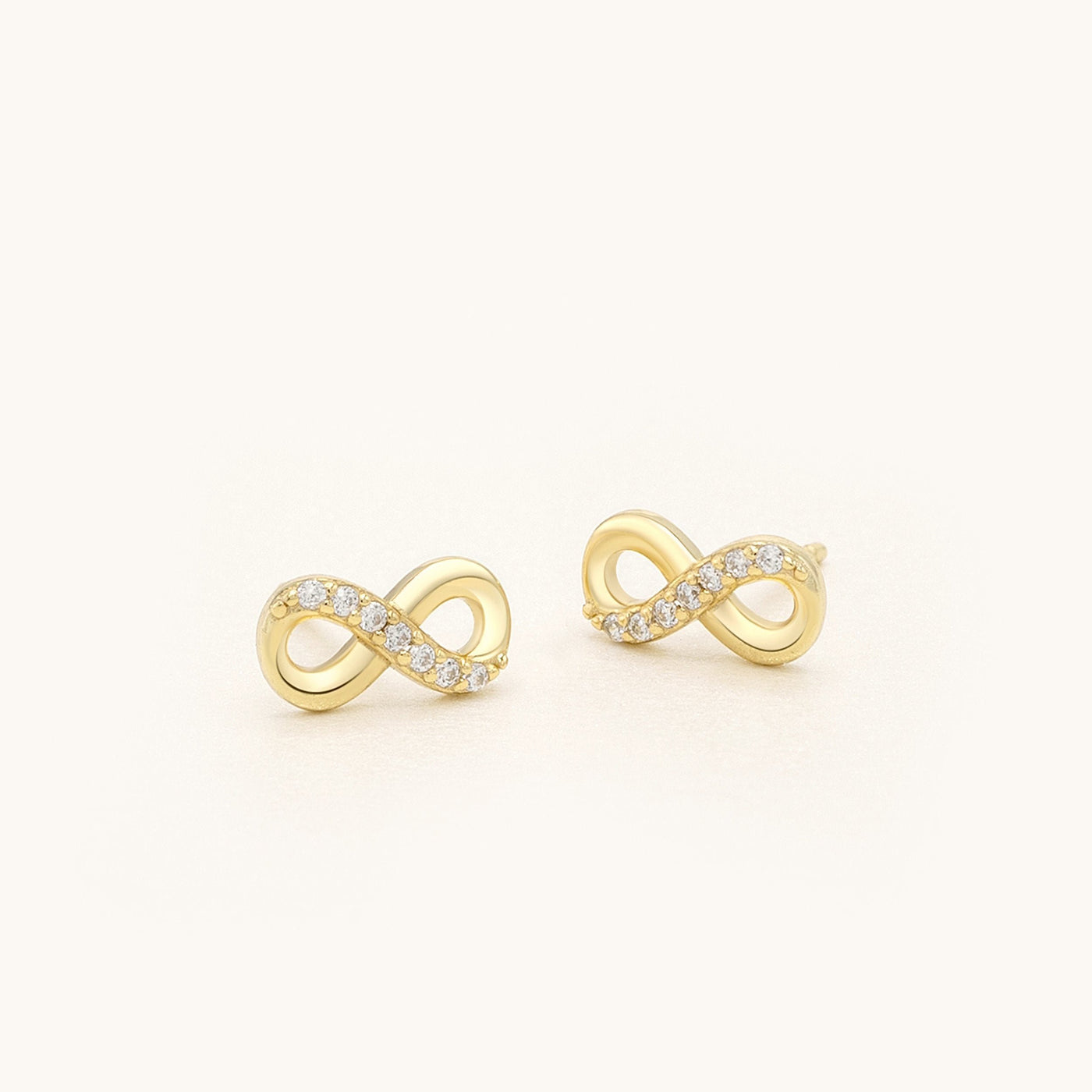 925 Sterling Silver Cubic Zirconia Infinity Earrings