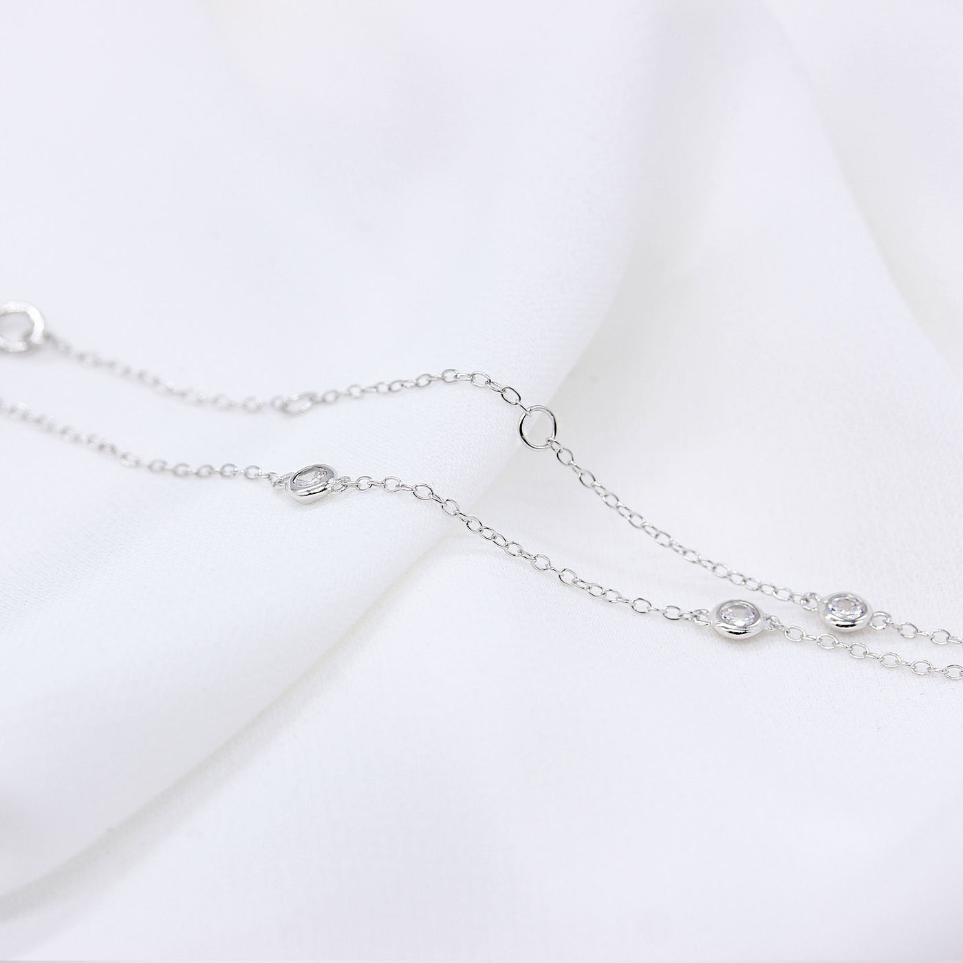 925 Sterling Silver Station Necklace