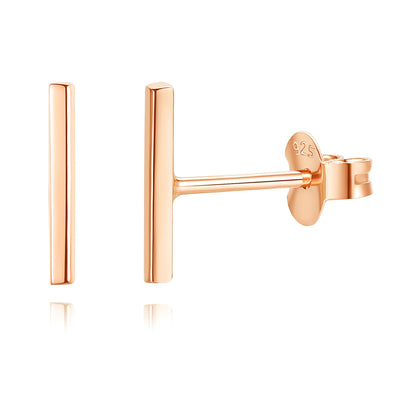 Lavishe 925 Sterling Silver Flat Bar Stud Earrings