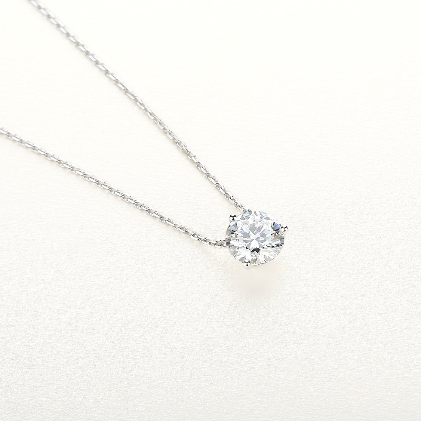 14K Solid Gold Chain Necklace with GRA-Certified Moissanite