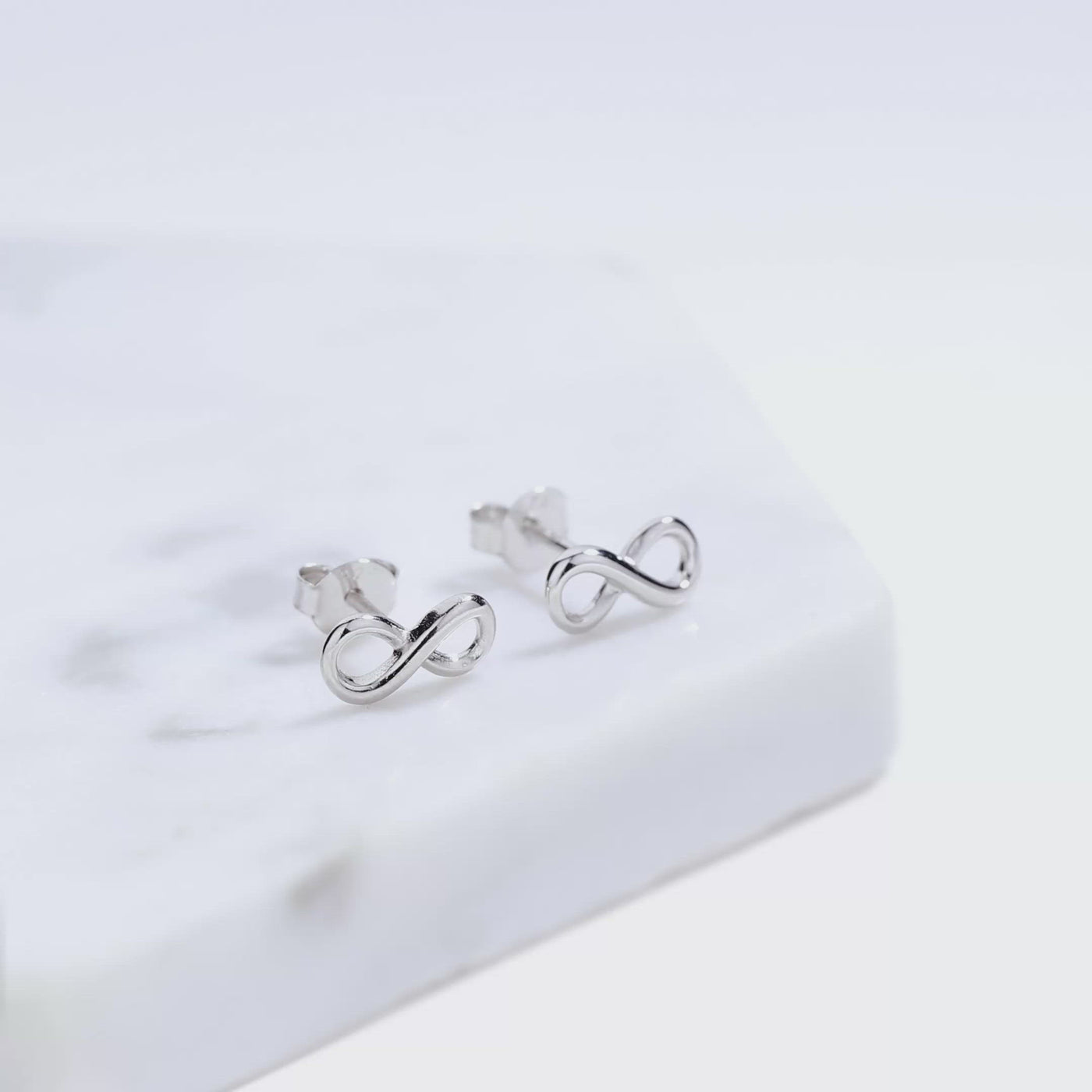 Plain Silver Infinity Earrings