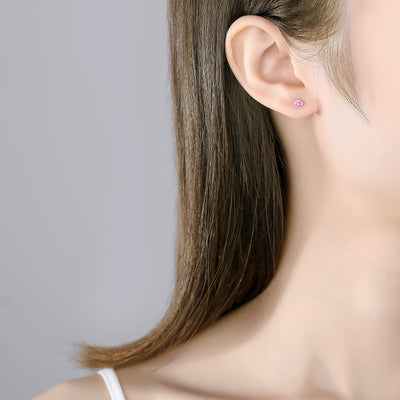 Mini Enamel Screw-back Stud Earrings